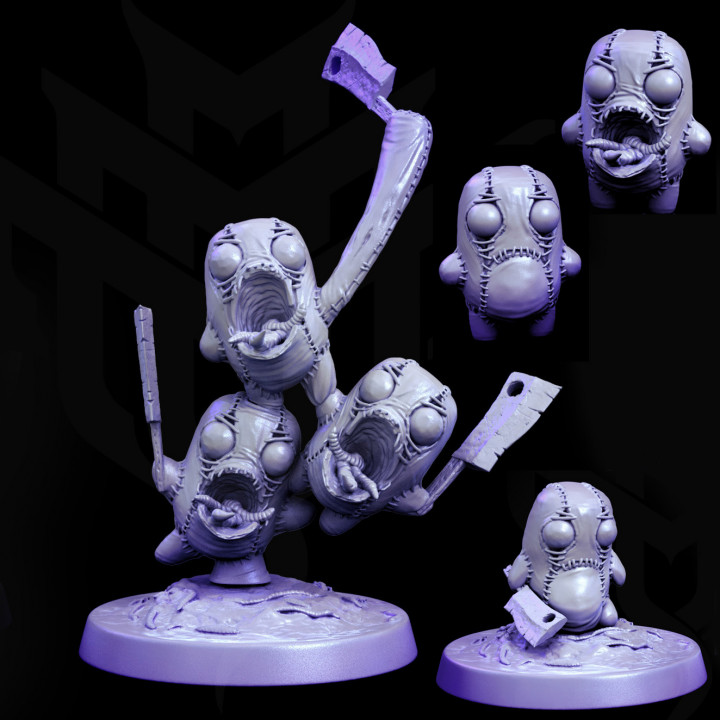 mármore olho trio 5 variações mini monstro caos tampo mesa personagens criaturas fantasia universo loja animal fofa boneca estatueta jogos rpg miniatura adorável recheado 5e enredo 3D print model - Mito3D