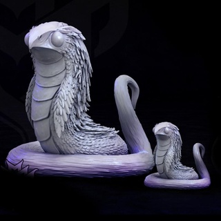 vulture wurm coiled mini monster mayhem Tabletop Characters & Creatures Fantasy Universe Store animal bird cute fantasy gaming miniature worm snake tabletop adorable soft 5e storyline 3d print model - Mito3D