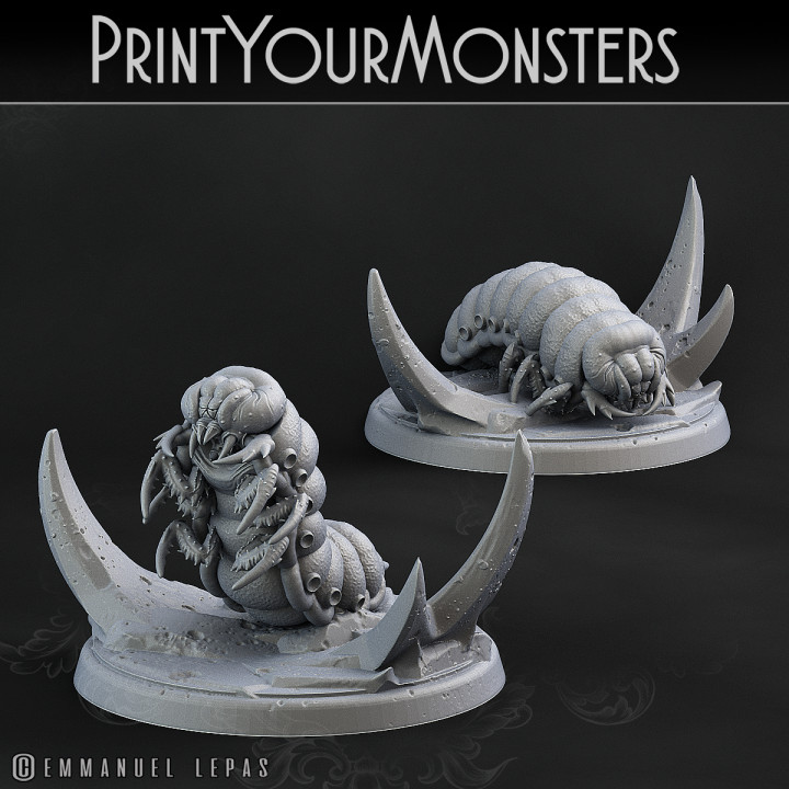 2 guêpe larve imprimervos monstres table personnages créatures fantaisie univers boutique impression Jeu monstre rpg marteau guerre miniature Patreon dnd Emmanuel éclaireur 4k tribu prise charge 8k 16k 3D print model - Mito3D