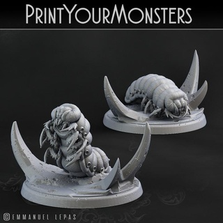 2 wasp larva printyourmonsters Tabletop Characters & Creatures Fantasy Universe Store print game monster rpg warhammer miniature monsters tabletop patreon d&d dnd emmanuel pathfinder 4k tribe lepas supported 8k 16k 3d print model - Mito3D
