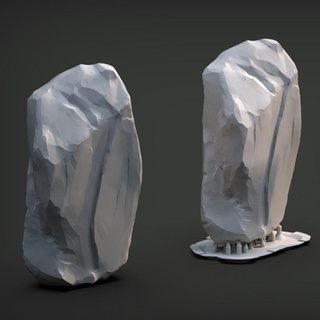 Rocha 2 imp3dsion Ambiente pedra vertical piedra roca 3d print model - Mito3D