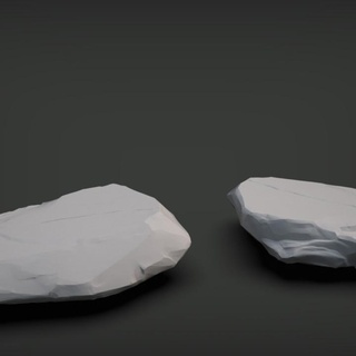 rock 3 imp3dsion Store environment nature object stone deco asset flat piedra roca 3d print model - Mito3D
