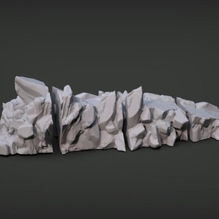 büyük Kaya imp3dsion mağaza dekorasyon çevre modüler doğa rpg taş zemin grande varlık keskinleştirmek piedra maliyetler kayalar keskin 3d print model - Mito3D