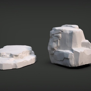Kaya paketlemek imp3dsion büyük çevre doğa taş temel piedra roca 3d print model - Mito3D