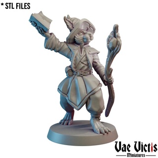 rabbit spellcaster pre-supported vae victis miniatures Tabletop Characters & Creatures Fantasy Universe Vehicles Machines Store fantasy magician modular rpg wizard tabletop dnd sorcerer supported harengon 3d print model - Mito3D