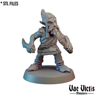 redcap 01 vae victis miniatures Tabletop Characters & Creatures Store fantasy fighter rpg warrior gnome tabletop tiny dnd supported 3d print model - Mito3D