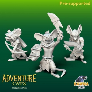 goblin mice kawna minis Tabletop Characters & Creatures Fantasy Universe archer cute fighter monster shield small enemy 3d print model - Mito3D