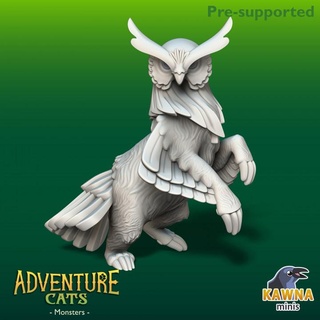Owlbear kawna minis tampo mesa personagens criaturas fantasia universo animal Urso monstro coruja 3d print model - Mito3D