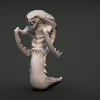 vyper estante soporte imp3dsion extraterrestre criatura mazmorras monstruo miniatura serpiente mesa 3d print model - Mito3D