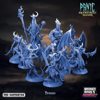 panic moorefrost manor- demons 7th gate complete set broken anvil miniatures Tabletop Characters & Creatures Fantasy Universe Store monsters dnd 3d print model - Mito3D