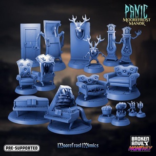 panic moorefrost manor- mimics regular versions complete set broken anvil miniatures Tabletop Characters & Creatures Fantasy Universe Store terrain 3d print model - Mito3D