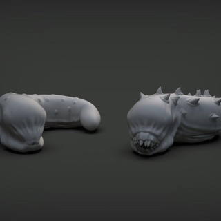 gusanos imp3dsion monstruo ciencia ficción asesinos gateando carnívoro monstruos 3d print model - Mito3D