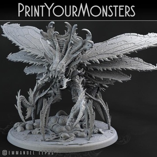 wasp queen printyourmonsters Tabletop Characters & Creatures Fantasy Universe Store print game rpg warhammer miniature resin monsters tabletop patreon d&d dnd hive emmanuel pathfinder 4k tribe infernal lepas supported 8k 16k 3d print model - Mito3D