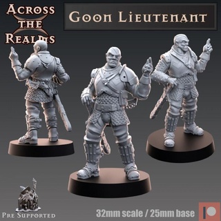 goon lieutenant across realms Tabletop Characters & Creatures Fantasy Universe Store fighter gaming miniatures rpg tabletop criminal bandit dnd pathfinder 5e constable 3d print model - Mito3D