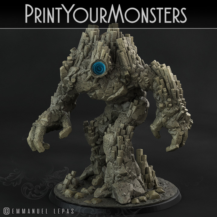 basalte Terre élémentaire 2 imprimervos monstres impression Golem monstre Patreon dnd Emmanuel 4k 8k 16k 3D print model - Mito3D