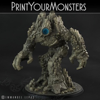 basalt earth elemental 2 printyourmonsters print golem monster monsters patreon dnd emmanuel 4k lepas 8k 16k 3d print model - Mito3D