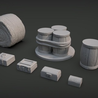assets collection imp3dsion Store objects dungeons fruit house straw pan chest casa bread coins mushrooms objetos outhouse eno domestica cofres monedas com9ida setas champi 3d print model - Mito3D