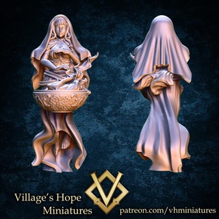 hestia goddess hearth fire village's hope miniatures Fan Art Action Figures Tabletop Characters & Creatures Fantasy Universe Store rpg miniature minis dnd ttrpg trpg 3d print model - Mito3D