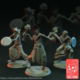 undead squires presuported orc king studio Store skeleton zombie dead undeadarmy 3d print model - Mito3D