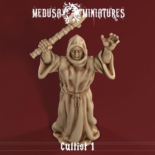 cult cobra - cultist 1 medusa miniatures Tabletop Characters & Creatures Fantasy Universe 3d axe dragons dungeons rpg snake tabletop cthulhu dnd pathfinder 3d print model - Mito3D