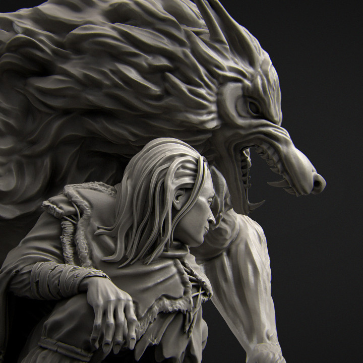 lobisomem metamorfo nerikson tampo mesa personagens criaturas fantasia universo loja Lobo personagem miniatura jogo tabuleiro d lichantrope 3D print model - Mito3D