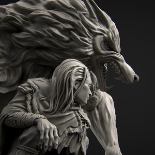 werewolf shapeshifter nerikson Tabletop Characters & Creatures Fantasy Universe Store fantasy wolf character miniature boardgame tabletop d&d lichantrope 3d print model - Mito3D