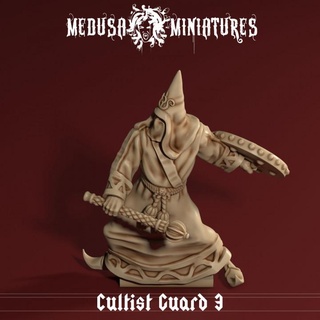 cult cobra - cultist guard 3 medusa miniatures Tabletop Characters & Creatures Fantasy Universe dragons dungeons human mini monster rpg evil tabletop cthulhu 28mm cleric pathfinder 32mm ttrpg 3d print model - Mito3D