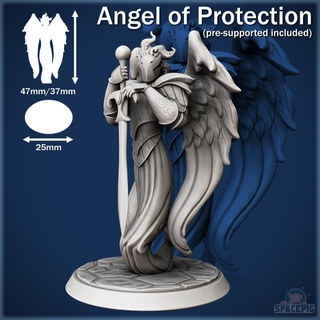 angel protection commander spacepig Tabletop Characters & Creatures Fantasy Universe Store creature fantasy monster rpg miniature guardian celestial flying tabletop angelic d&d dnd winged divine 3d print model - Mito3D
