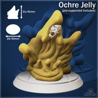 ochre jelly commander spacepig Tabletop Characters & Creatures Fantasy Universe Store creature fantasy monster rpg miniature tabletop dungeon ooze slime d&d dnd 3d print model - Mito3D