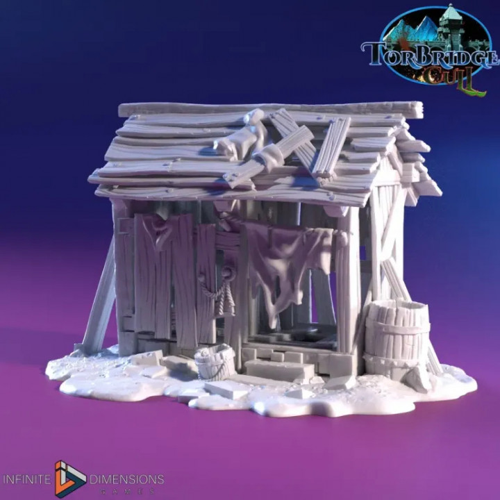 ikiye katlanmak Ortaçağa ait çift dışkı sonsuz boyutları oyunlar masaüstü 3D yazdırılabilir arazi fantezi dağılmak manastır kulübe Wightwood torbridge itlaf özel 3D print model - Mito3D