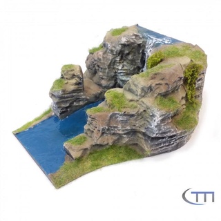 cascada modular río rg capilla mesa 3D imprimible terreno Tienda fantasía paisaje 3d print model - Mito3D