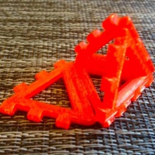 customizable hinge snap tetrahedron net education 3d print model - Mito3D