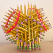 helpers 72-pencil sculpture education 3d print model - Mito3D