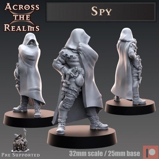 spy across realms Tabletop Characters & Creatures Fantasy Universe Store gaming miniatures rpg dagger tabletop criminal dnd thief cloak pathfinder thug 5e smuggler shady 3d print model - Mito3D