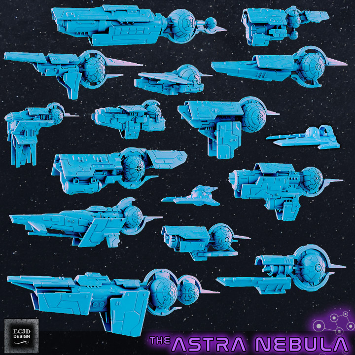 merconian fleet fleet scale starships evan carothers  Tabletop Tabletop Characters & Creatures Sci-Fi Universe Tabletop Tabletop Vehicles & Machines Store sci-fi spaceship starship fleet  3D print model - Mito3D