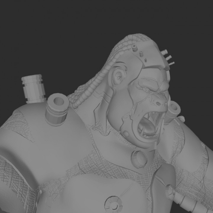 g0 r1lla Justin demirci masaüstü masaüstü karakterler yaratıklar hayvan robot goril mekanik Warforged mekanik 3D print model - Mito3D