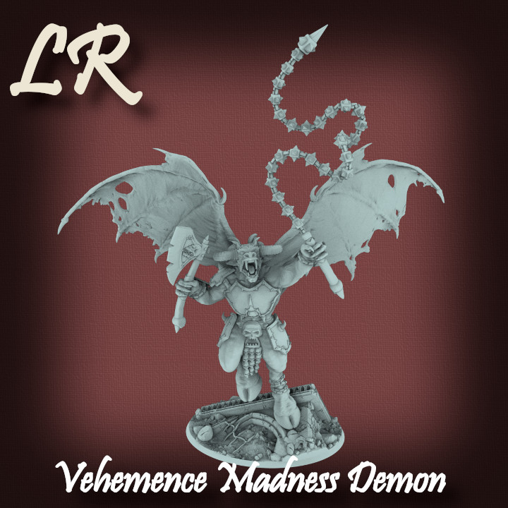 vehemence madness demon landon alumbaugh Tabletop Characters & Creatures Fantasy Universe Store boss monster tabletop daemon wargame centerpiece 3D print model - Mito3D