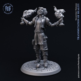 kırmak simyacı et tanrılar masaüstü karakterler yaratıklar fantezi Evren kadın rpg Bilim Kadın simya yol bulucu insanı etli 3d print model - Mito3D