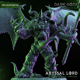 abyssal lord - dark gods jaydon hill  Tabletop Tabletop Characters & Creatures Sci-Fi Universe Tabletop Tabletop Characters & Creatures Store demon 40k guard monster warhammer death evil prince daemon reaper chaos 60mm sigmar presupported pre-supported deathshroud  3d print model - Mito3D