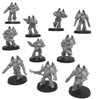 genewarrior demolishers - presupported thatevilone Tabletop Characters & Creatures Sci-Fi Universe armour children fast jet launcher power pack perfect jump missile 28mm radiation pistols sons destroyers emperors 3d print model - Mito3D