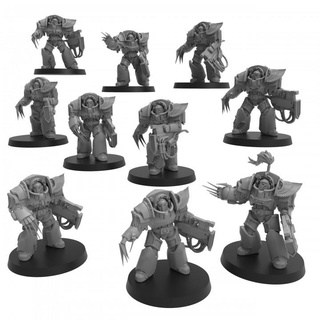 genewarrior sound destroyers - presupported thatevilone Tabletop Characters & Creatures Sci-Fi Universe claw armour children heavy blaster crest sonic power lightning marine perfect 28mm filigree sons emperors plume 3d print model - Mito3D