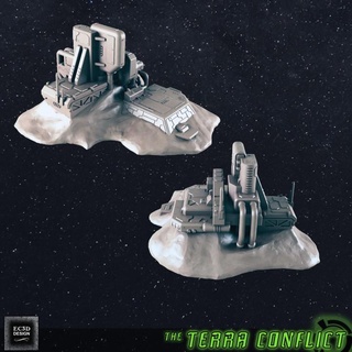 surface mining facility fleet scale starship evan carothers Tabletop Characters & Creatures Sci-Fi Universe Vehicles Machines Store 3d print model - Mito3D