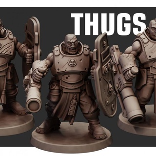 Thugs jukko tavolo personaggi creature Sci Fi universo negozio guardia miniatura scifi fanteria gioco guerra cupo pellegrino rosso 3d print model - Mito3D