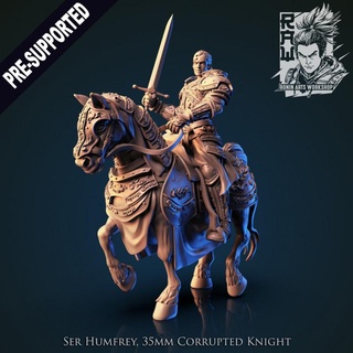 ser humfrey - corrupted knight 35mm pre-supported hector moran Tabletop Characters & Creatures Fantasy Universe Store printable fantasy medieval mini rpg miniature darkknight dungeonsanddragons dnd pathfinder armored raw trpg roninartsworkshop corruptedknight 3d print model - Mito3D