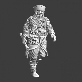 medieval infantryman axe marching northern crusades miniatures Tabletop Characters & Creatures Historical Universe Store battle wargaming warrior norwegian warfare order infantry templar chainmail 28mm danish swedish crusader sergeant axeman teutonic livonian 3d print model - Mito3D