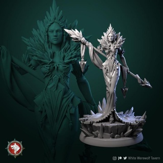 helga frost witch 32mm 75mm pre-supported + stats block white werewolf tavern Tabletop Characters & Creatures Fantasy Universe creature female woman snow boardgame tabletop wargame dnd pathfinder dndcharacter 3d print model - Mito3D
