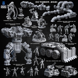 doomsday collection - siege factory seize weapon print minis Tabletop Characters & Creatures Sci-Fi Universe alien android army creature industrial modular monster robotic sci-fi tank terrain truck vehicle military villain soldiers mech heroes cyberpunk robots artillery kitbash pipes rebels urban scenery bases apc dieselpunk machines pipeline fighters crew troops 3d print model - Mito3D