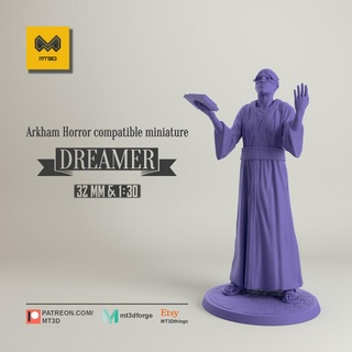 rêveur Arkham horreur compatible mt3d forger table personnages créatures fantaisie univers miniatures miniature Luke Horreur 3d print model - Mito3D