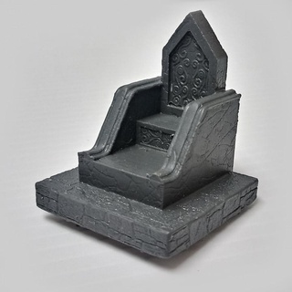 calabozo piso trono robert Dunham mesa 3D imprimible terreno fantasía silla dragones Rey reina juego rol tesoro 28mm búsqueda 3d print model - Mito3D