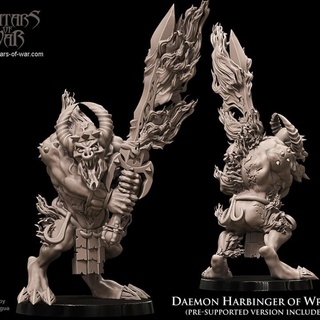daemon harbinger wrath avatars war Tabletop Characters & Creatures Fantasy Universe demon dragons dungeons fantasy mini old rpg school warhammer miniature age arena supports wargame chaos dnd 9th aos ttrpg kow presupported pre-supported supported ninth deathmatch aow avatarsofwar 3d print model - Mito3D
